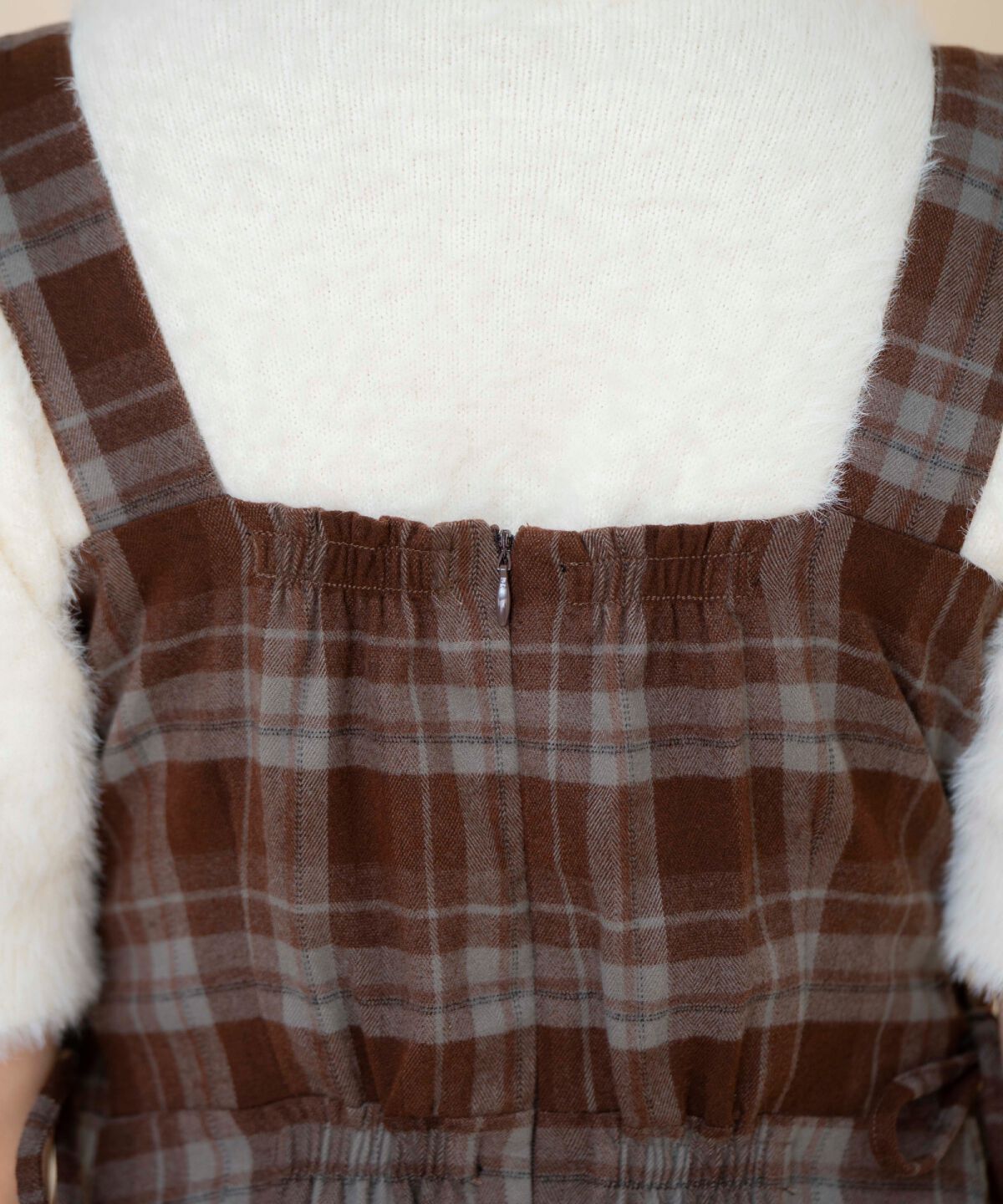 REDYAZEL「チェックドロストミニワンピース」|ワンピース|