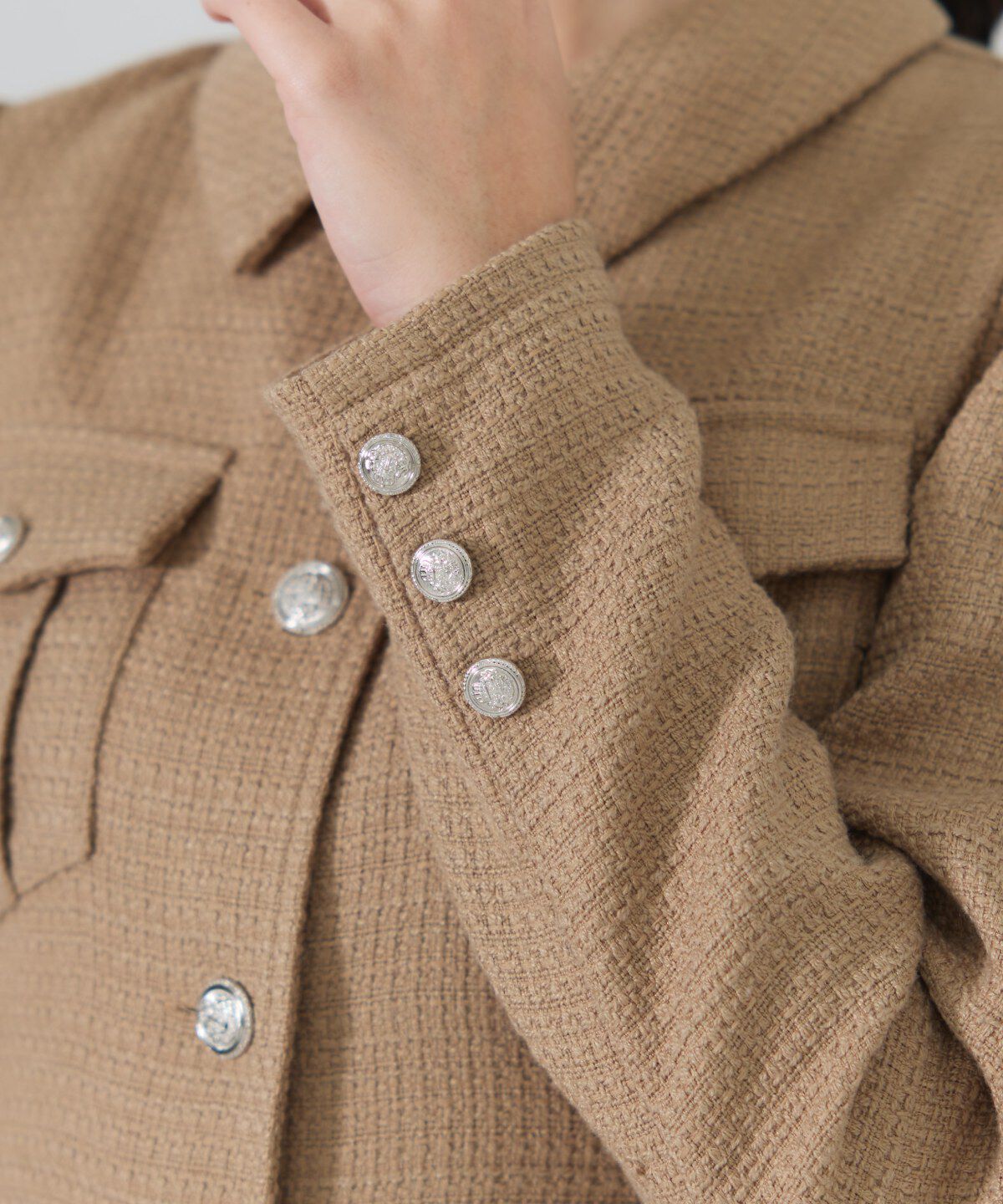 REDYAZEL「ファンシーツイードミニシャツワンピース」|ワンピース|