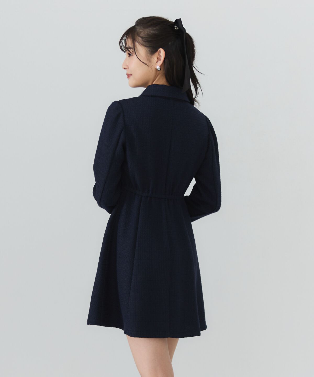 REDYAZEL「ファンシーツイードミニシャツワンピース」|ワンピース|