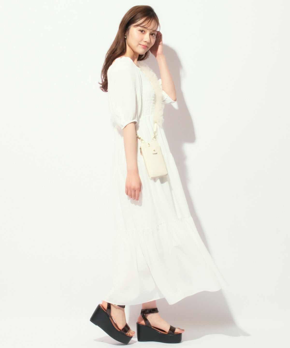 WILLSELECTION「ボリューム袖ティアードワンピース」|ワンピース|