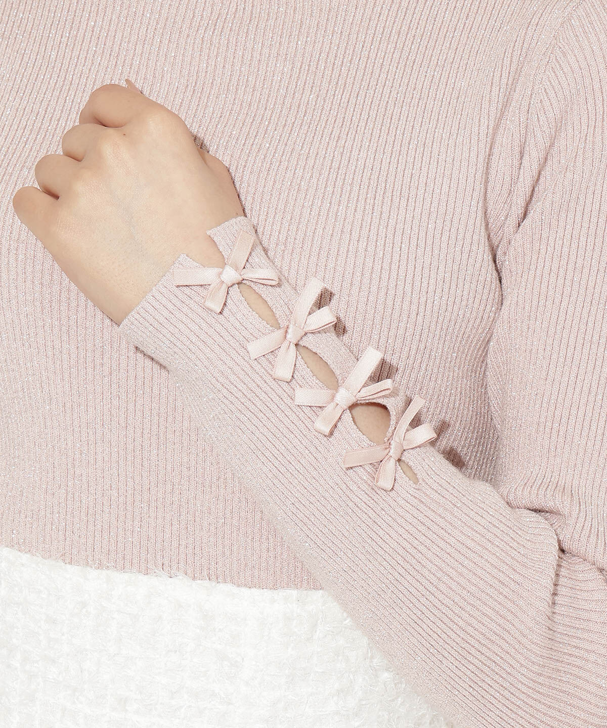WILLSELECTION「袖リボンタートルニット」|ニット・セーター|