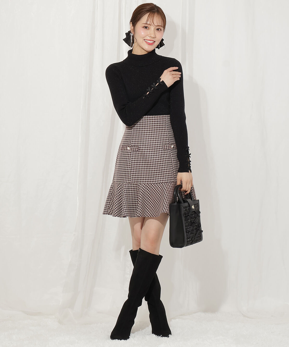 WILLSELECTION「袖リボンタートルニット」|ニット・セーター|