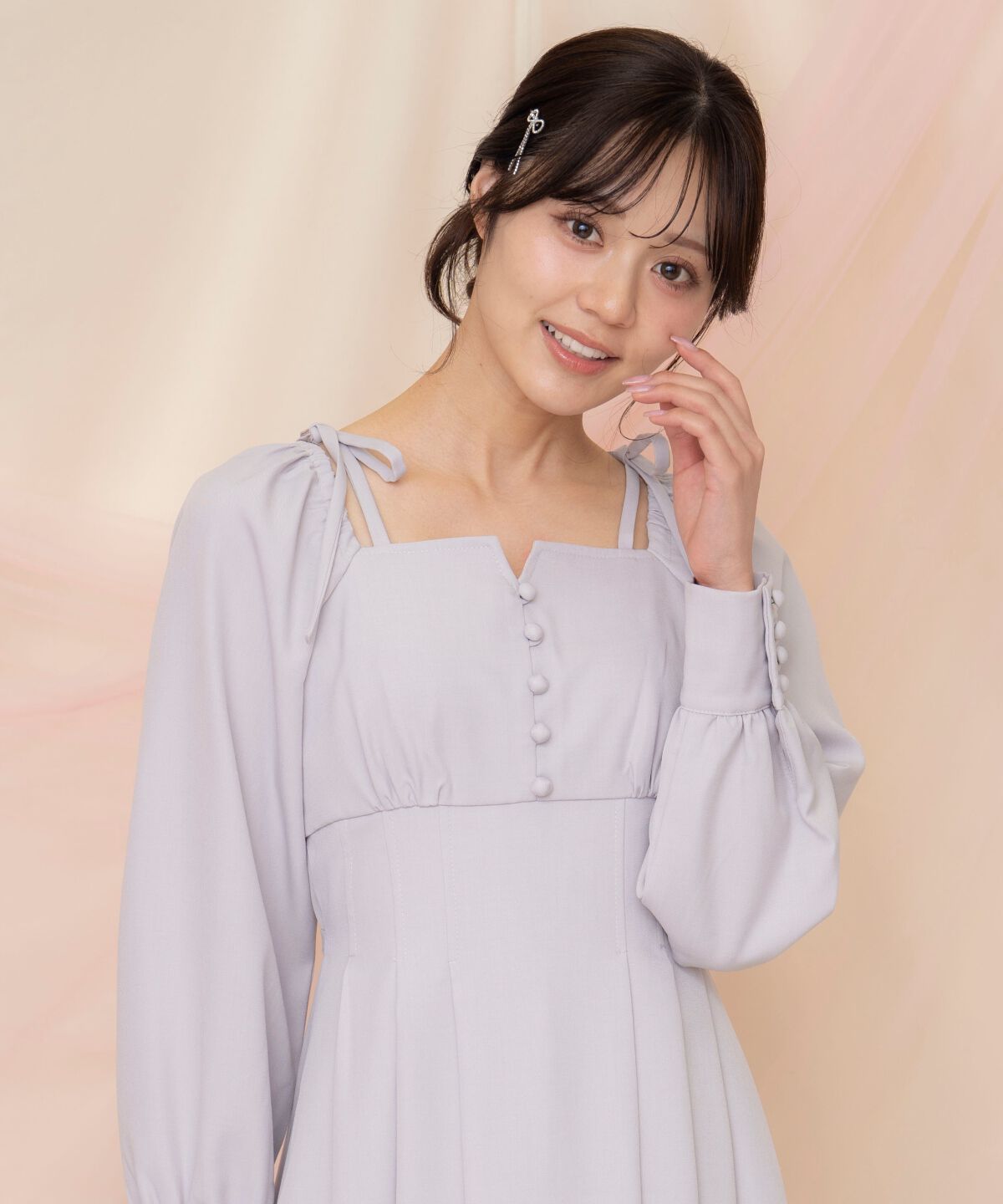 WILLSELECTION「ショルダーリボンタックフレアワンピース」|ワンピース|