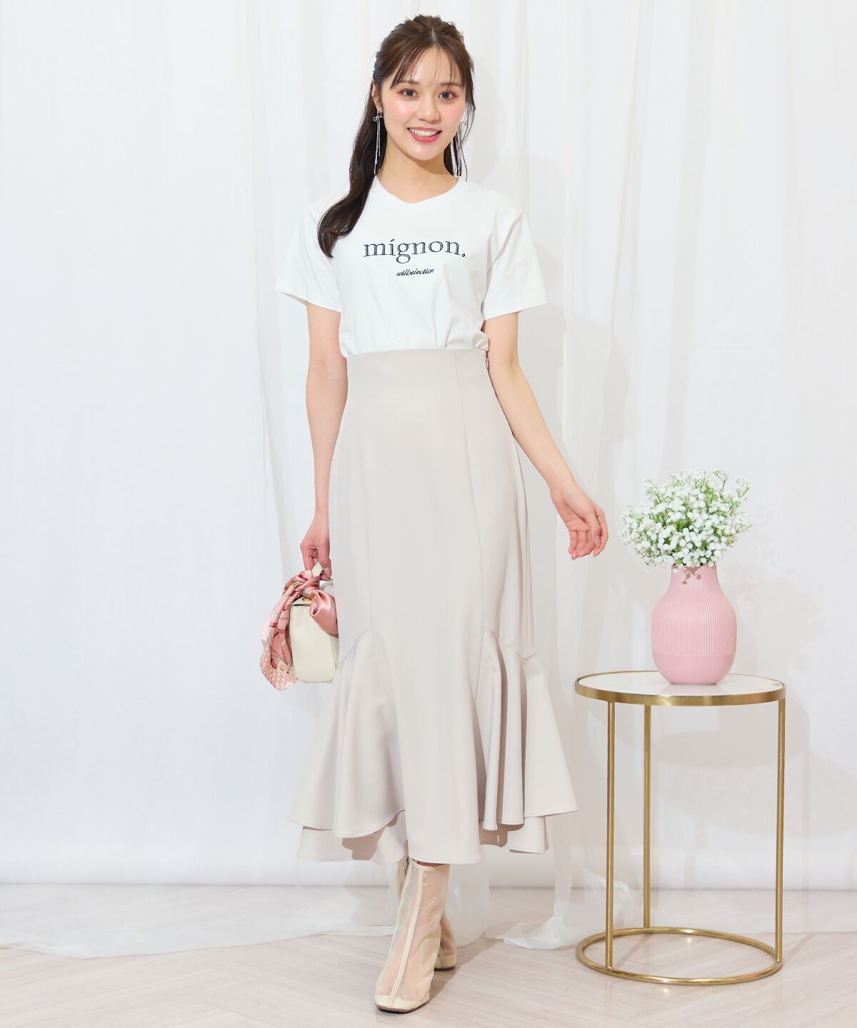 WILLSELECTION「ロゴ刺繍クルーネックTシャツ」|Tシャツ・カットソー|