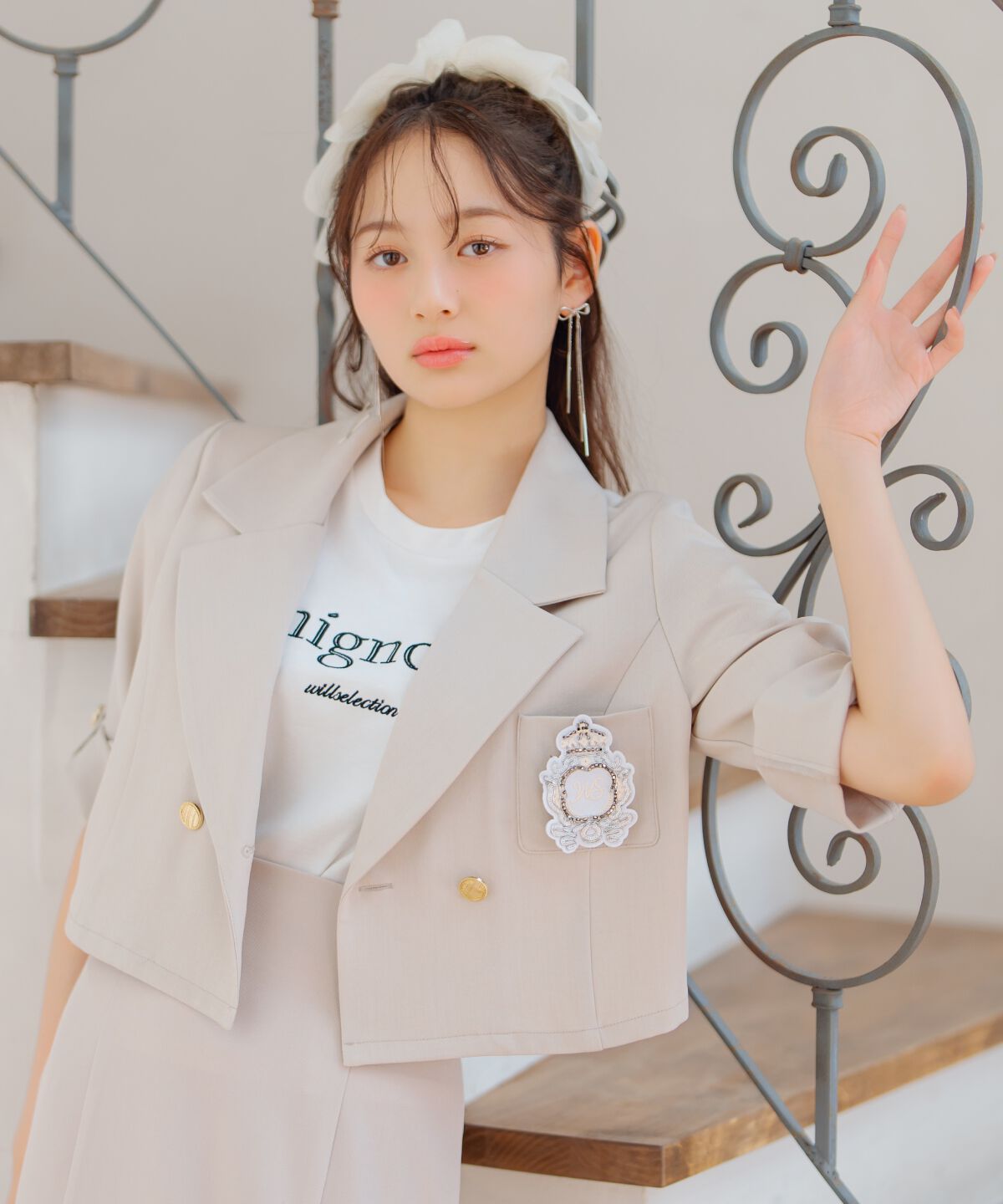 WILLSELECTION「ロゴ刺繍クルーネックTシャツ」|Tシャツ・カットソー|