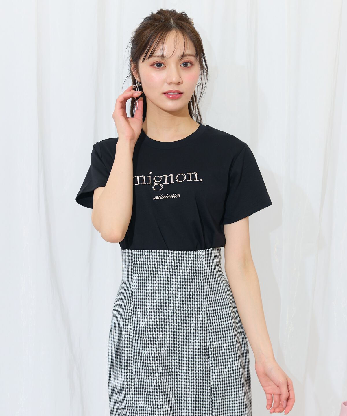 WILLSELECTION「ロゴ刺繍クルーネックTシャツ」|Tシャツ・カットソー|