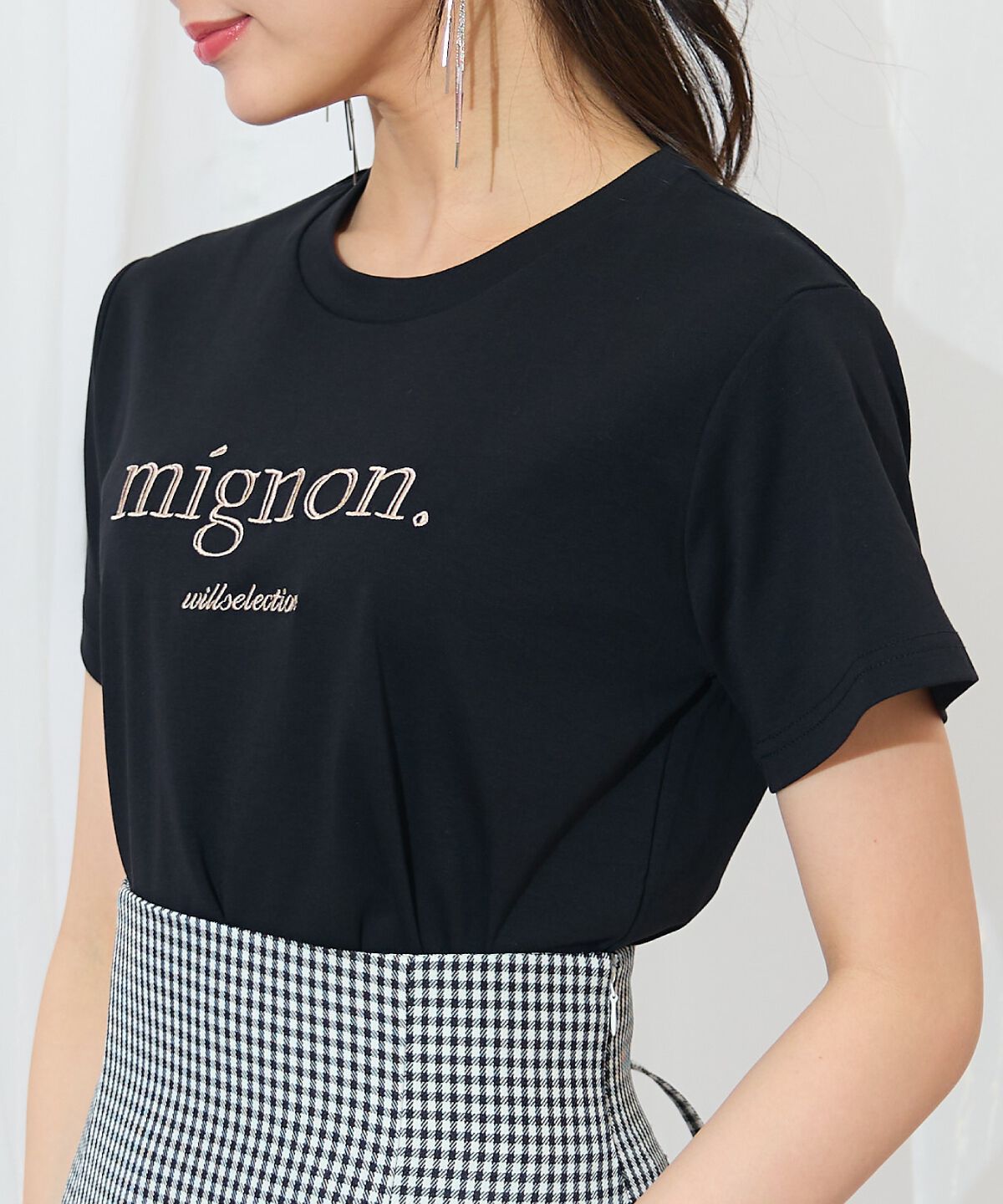 WILLSELECTION「ロゴ刺繍クルーネックTシャツ」|Tシャツ・カットソー|