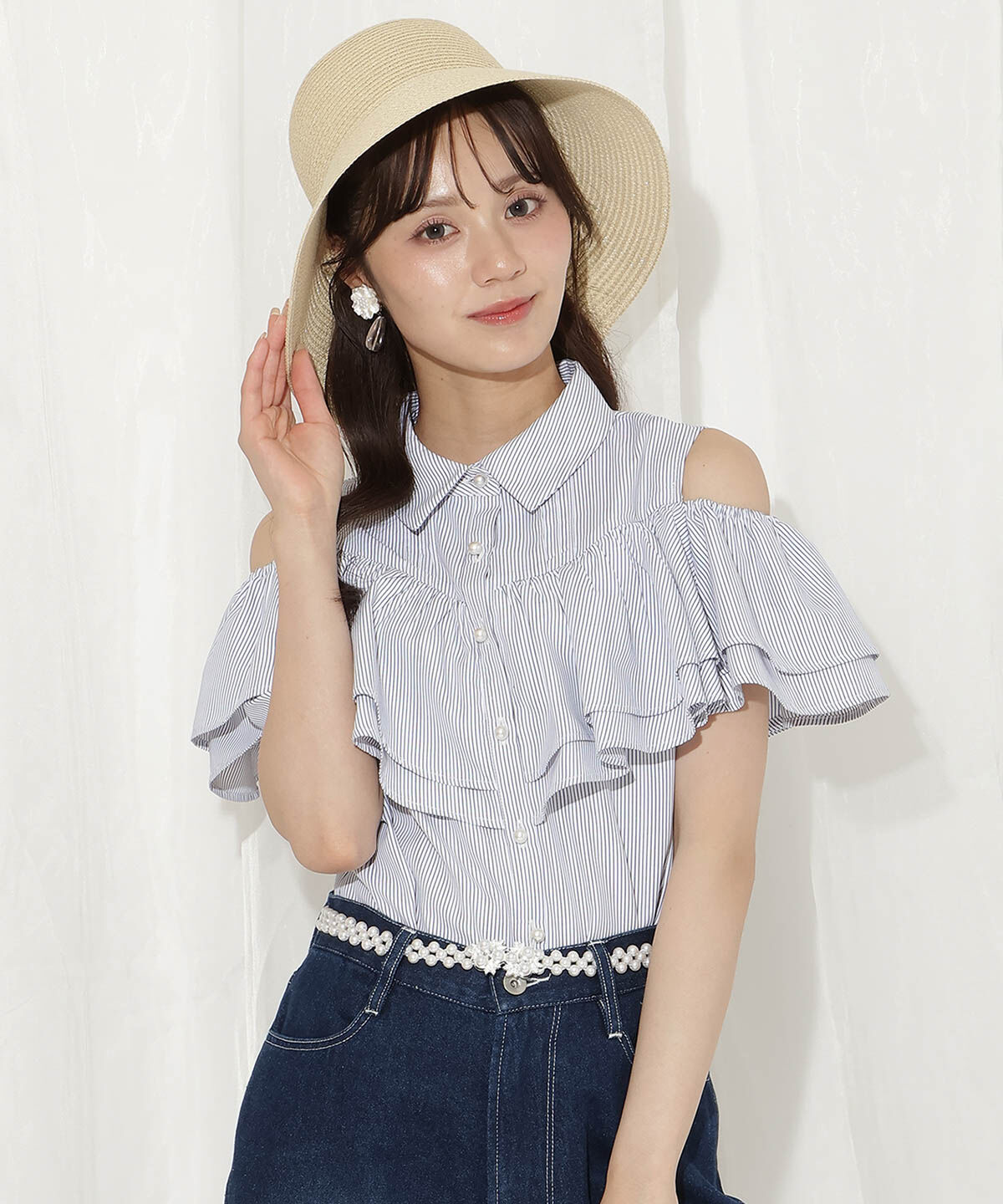 WILLSELECTION「パール付きゴムベルト」|ベルト|