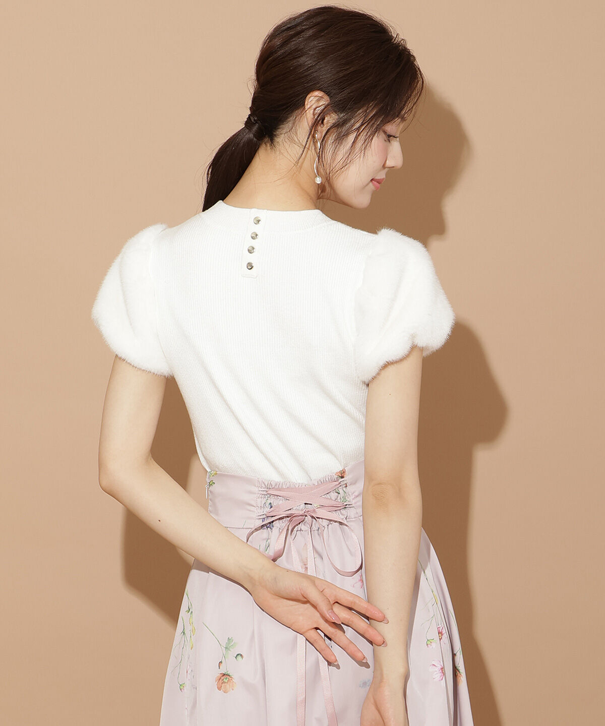 WILLSELECTION「ファースリーブニットプルオーバー」|ニット・セーター|