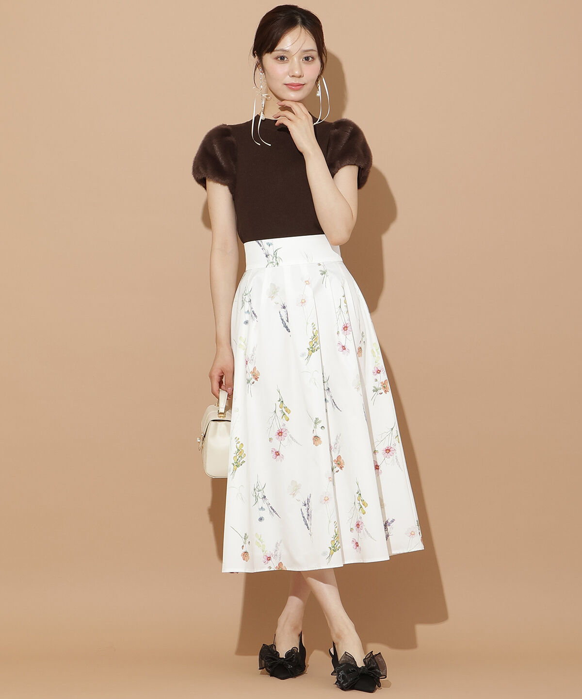 WILLSELECTION「ファースリーブニットプルオーバー」|ニット・セーター|