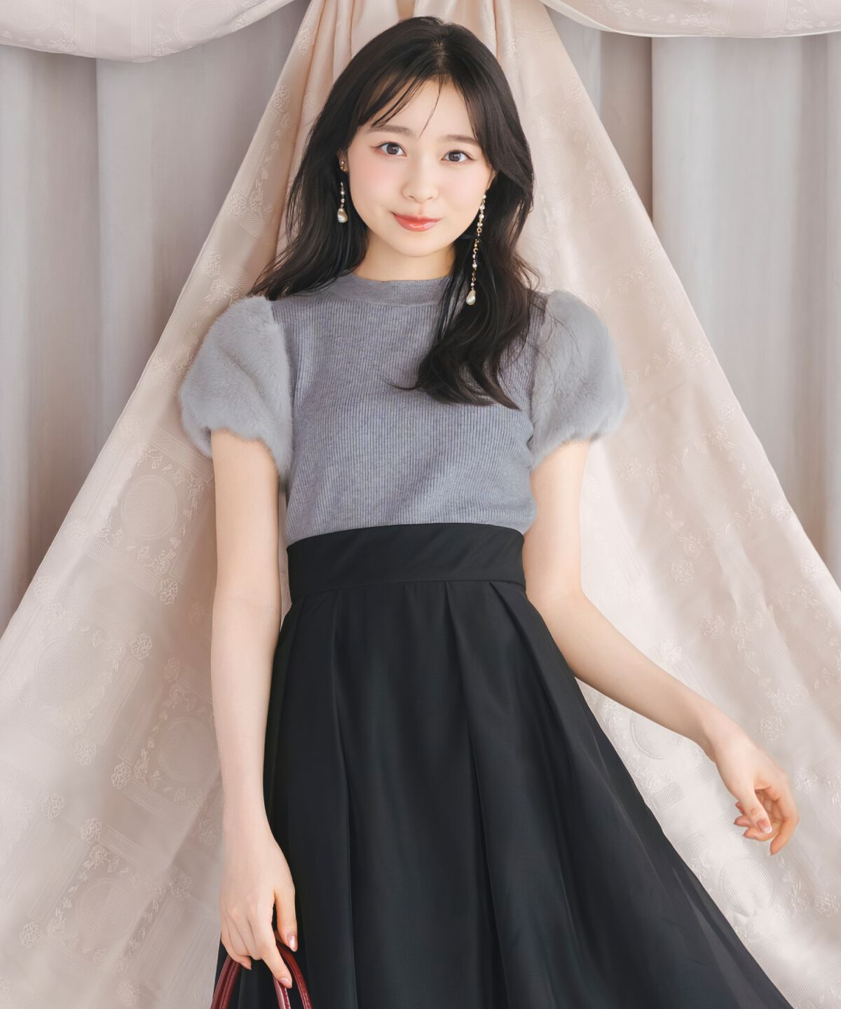 WILLSELECTION「ファースリーブニットプルオーバー」|ニット・セーター|