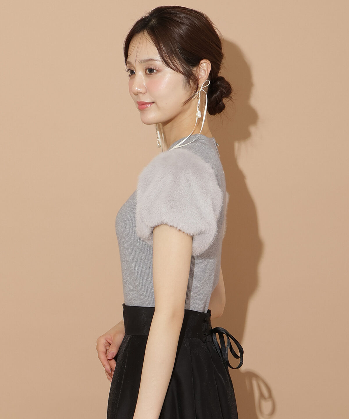 WILLSELECTION「ファースリーブニットプルオーバー」|ニット・セーター|