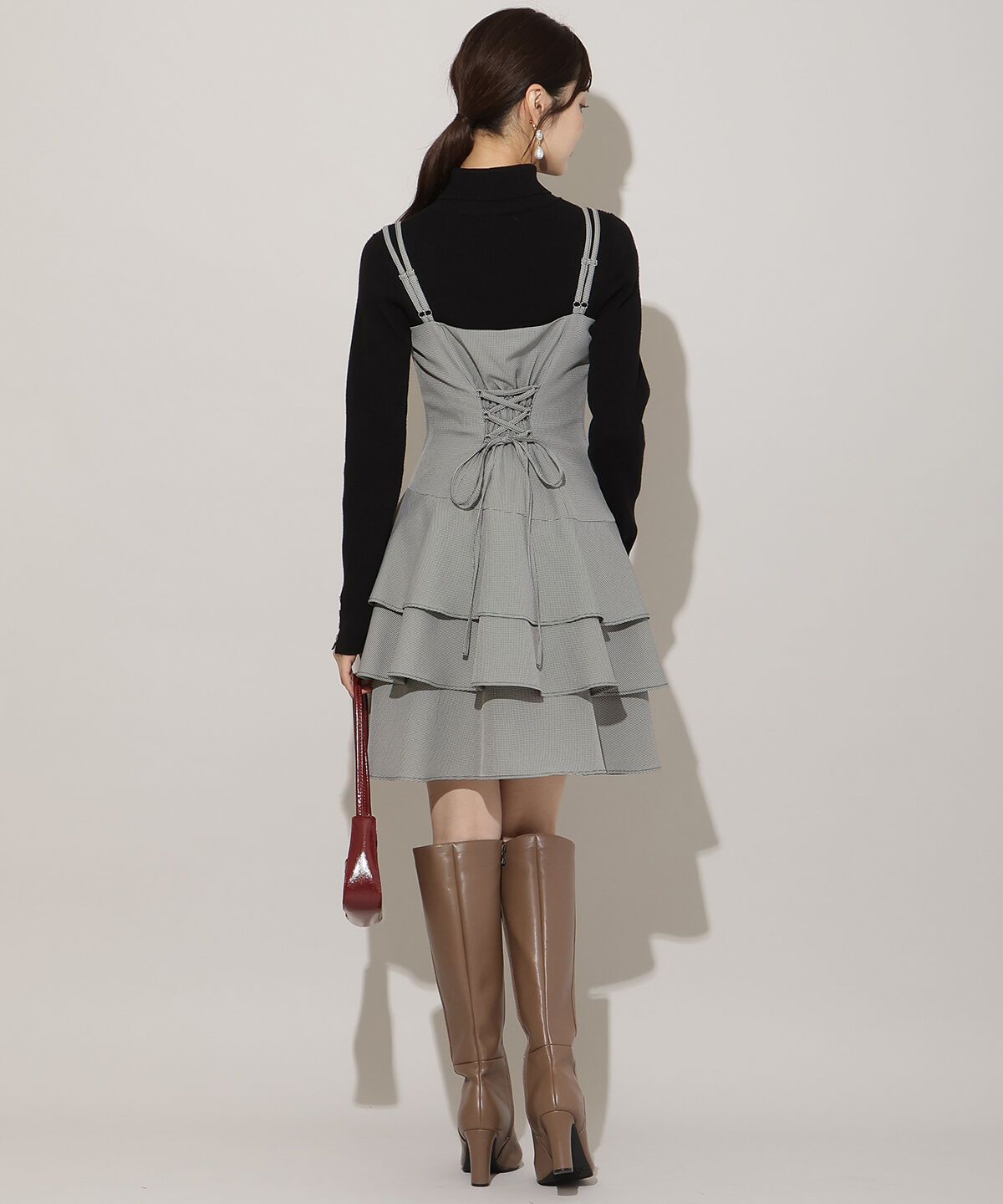 WILLSELECTION「ダブルストラップアシンメトリーワンピース」|ワンピース|