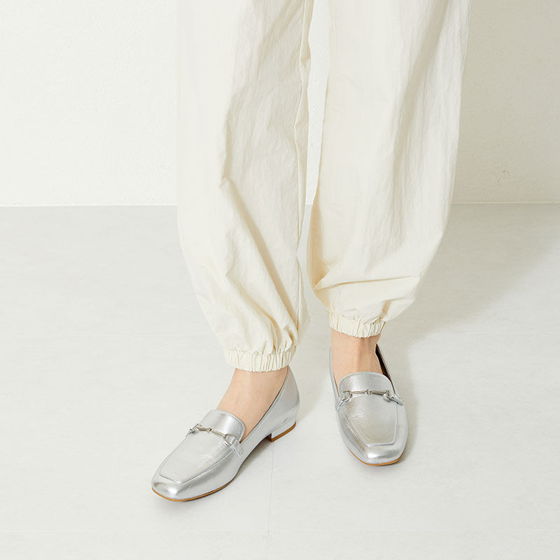 ORiental TRaffic「スクエアトゥビットローファー/31112」|パンプス|SILVER