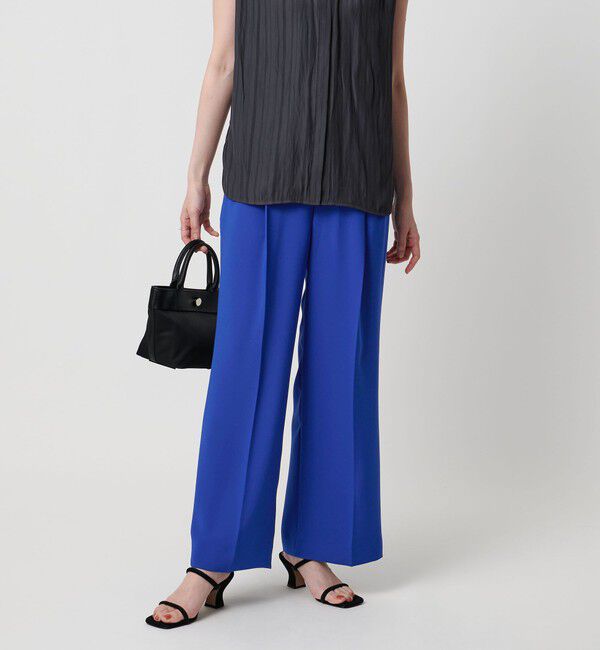 UNITED ARROWS「ポリエステル 2タック ワイドパンツ」|スラックス|