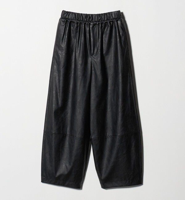 UNITED ARROWS「＜SACRA＞レザーライク パンツ」|その他|BLACK