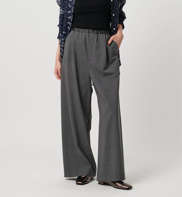 UNITED ARROWS「サテン ウエスト イージー パンツ ‐ウォッシャブル‐」|その他|MD.GRAY