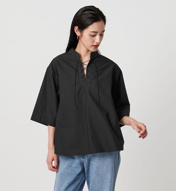 UNITED ARROWS「レースアップ ブラウス」|シャツ・ブラウス|