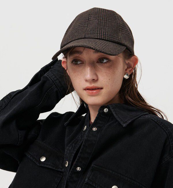UNITED ARROWS「グレンチェック キャップ UV」|キャップ・キャスケット|DK.BROWN