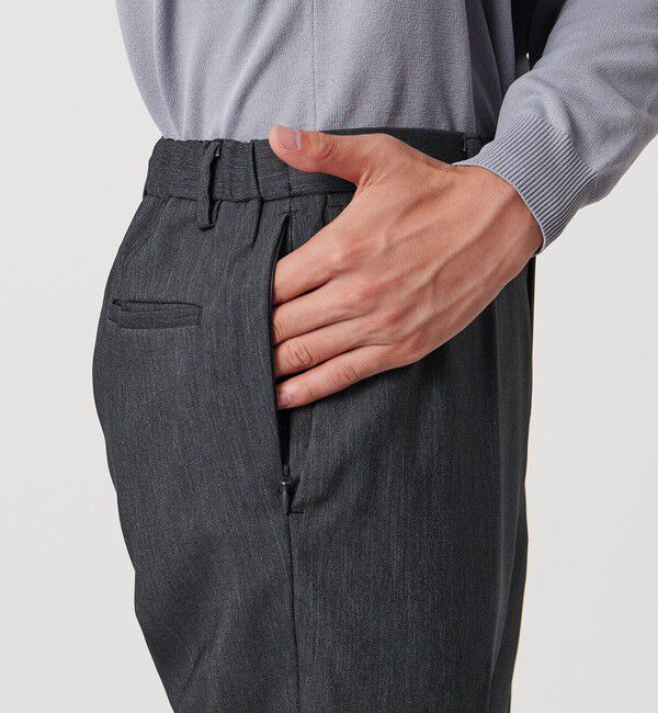 UNITED ARROWS「デニムライク ノープリーツ パンツ UA COZY ‐ウォッシャブル ヨコストレッチ‐」|スーツ|