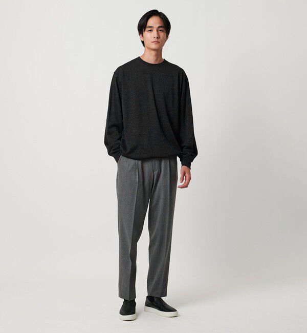 UNITED ARROWS「2プリーツ キャロットパンツ -ストレッチ-」|チノ|