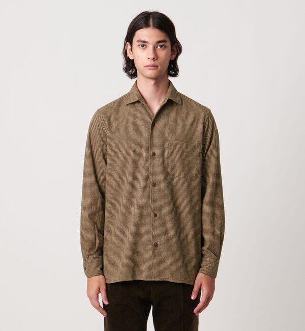 UNITED ARROWS「ALBIATE ブロックチェック ワンピースカラー シャツ」|シャツ・ブラウス|