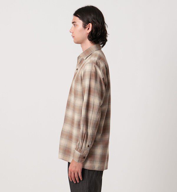 UNITED ARROWS「SOKTAS オンブレチェック ワンピースカラーシャツ」|シャツ・ブラウス|