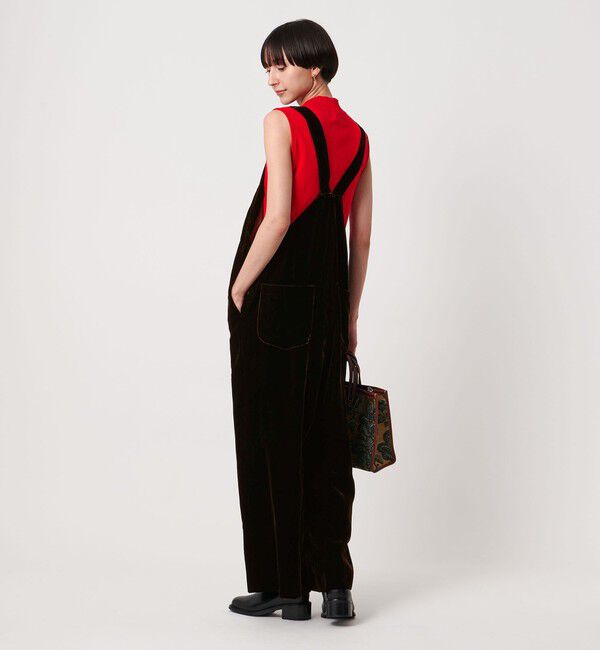 UNITED ARROWS「ベルベット サロペット パンツ」|オールインワン|