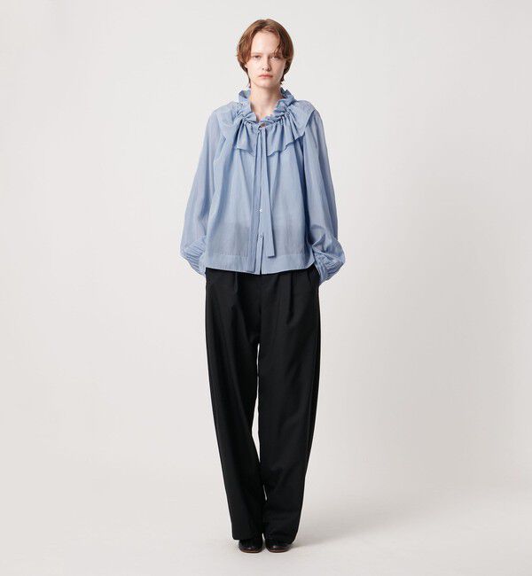 AEWEN MATOPH「＜AEWEN MATOPH＞ギャザーリボンブラウス ‐ ウォッシャブル ‐」|シャツ・ブラウス|