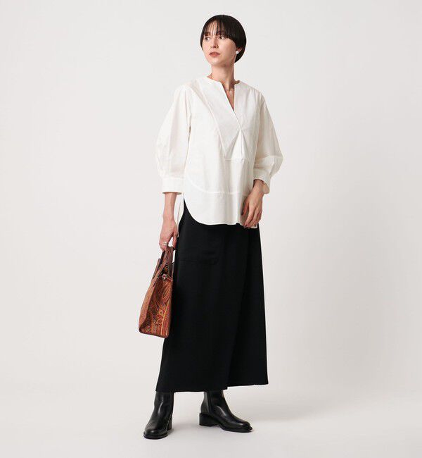 UNITED ARROWS「オックス コンビ シャツ ブラウス ‐ウォッシャブル‐」|シャツ・ブラウス|