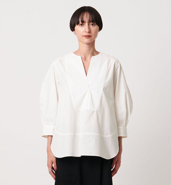 UNITED ARROWS「オックス コンビ シャツ ブラウス ‐ウォッシャブル‐」|シャツ・ブラウス|