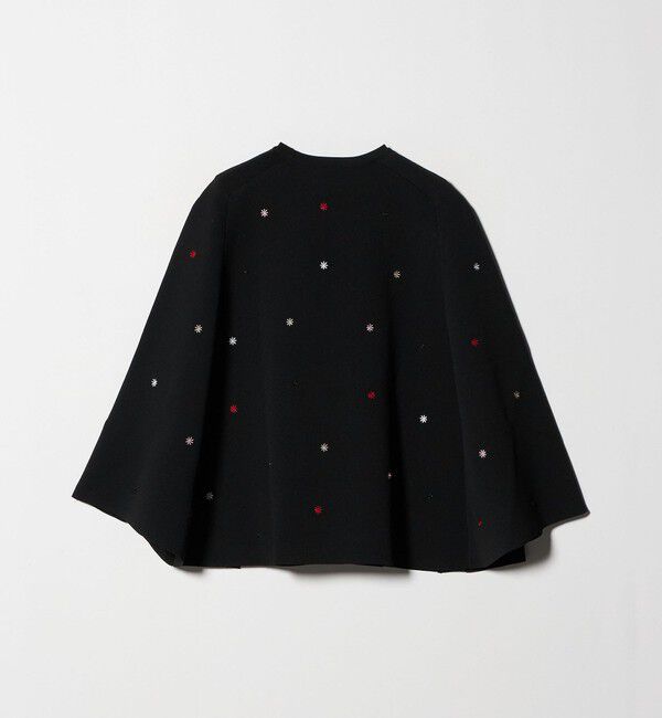 UNITED ARROWS「エンブロイダリー フラワー ケープニット ‐ウォッシャブル‐」|ニット・セーター|