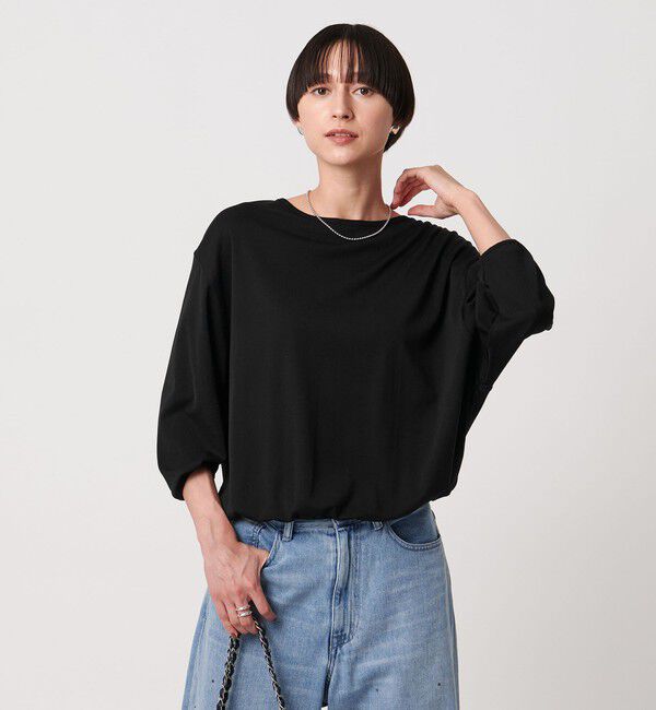 UNITED ARROWS「LIGHT フライス カットソー」|Tシャツ・カットソー|BLACK