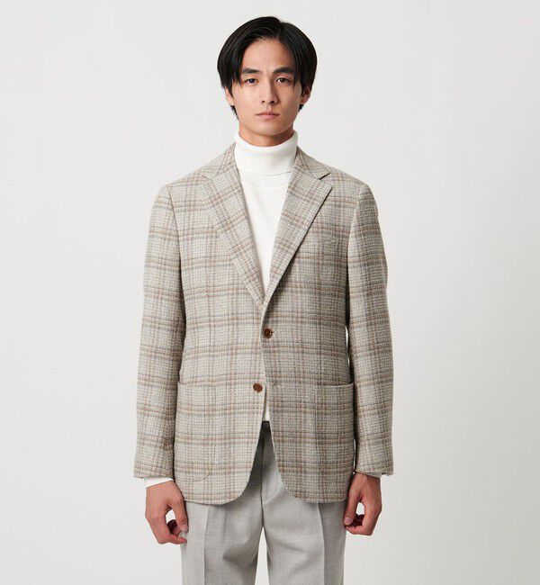 UNITED ARROWS「ファンシーチェック 3ボタン ジャケット C‐MODEL」|テーラードジャケット|