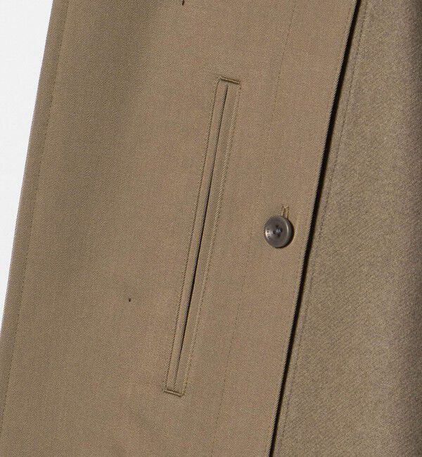UNITED ARROWS「ウール コットン ギャバジン ベルテッド バルマカーンコート 撥水」|ステンカラーコート|