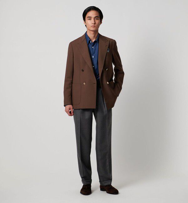 UNITED ARROWS「シャークスキン  2インプリーツ スラックス」|スラックス|