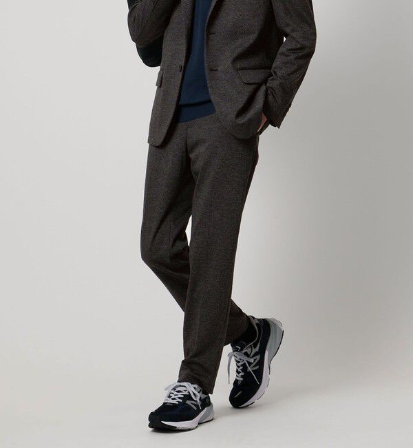 UNITED ARROWS「シャークスキン ジャージ ノープリーツパンツ UA COZY ウォッシャブル ストレッチ 防しわ」|スーツ|