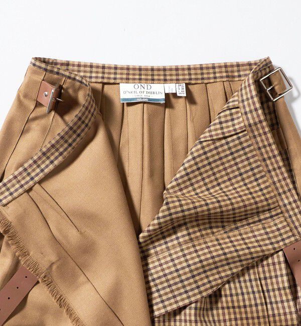 UNITED ARROWS「【別注】＜O&rsquo;NEIL of DUBLIN＞チェック コンビ スカート」|フレア|