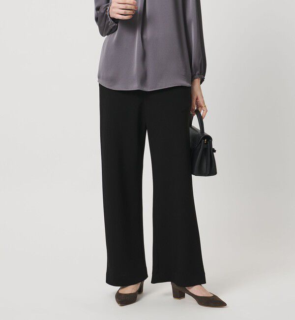 UNITED ARROWS「drapy バイアス イージー パンツ‐ウォッシャブル‐」|チノ|BLACK