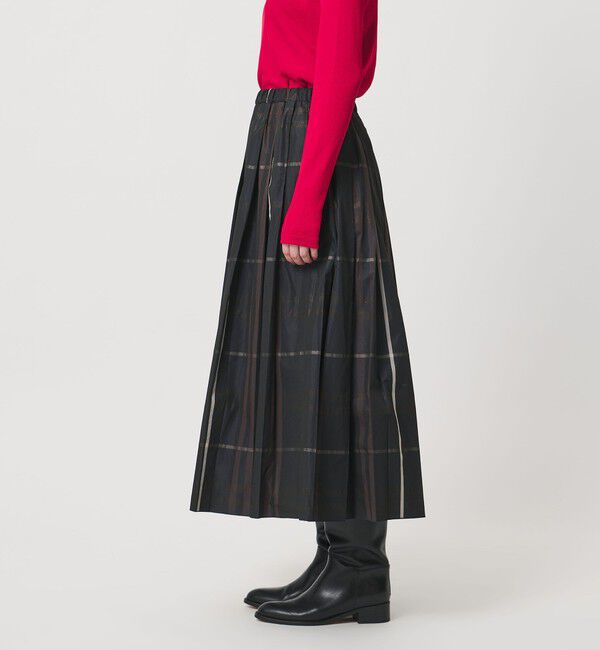 UNITED ARROWS「チェック タフタ プリーツスカート」|スカート|