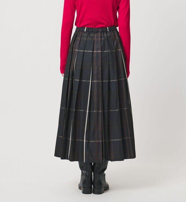 UNITED ARROWS「チェック タフタ プリーツスカート」|スカート|