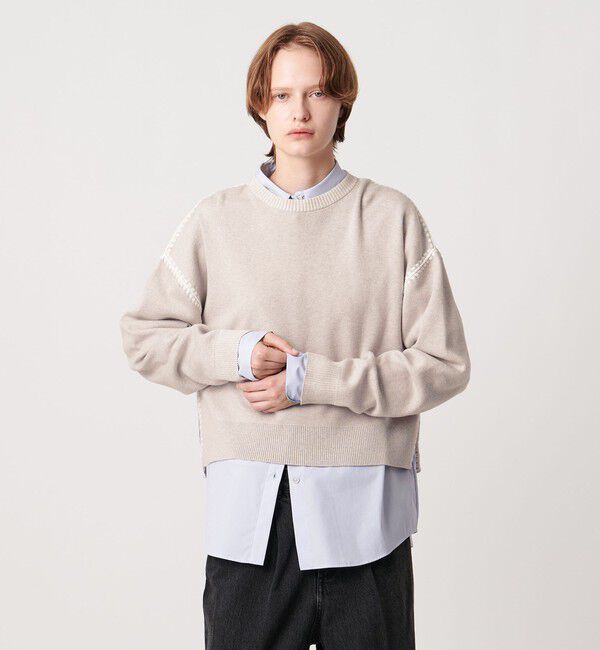 AEWEN MATOPH「＜AEWEN MATOPH＞コットンカシミヤ クラムステッチニット」|ニット・セーター|