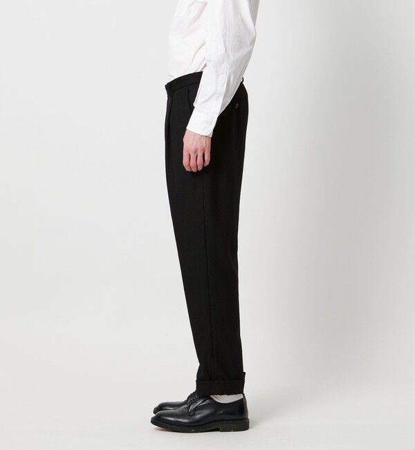 UNITED ARROWS「＜District＞ウールギャバジン ウォッシュド ワイド 1プリーツパンツ」|スラックス|