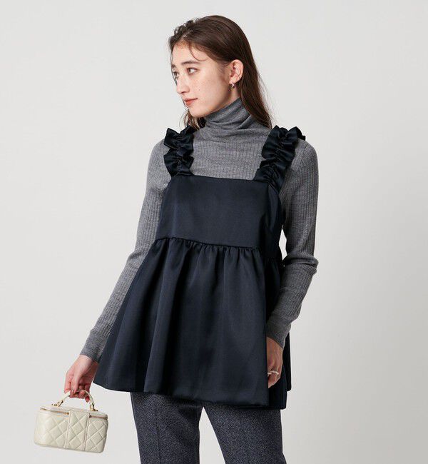 UNITED ARROWS「ギャザー サテン キャミソール ‐ウォッシャブル‐」|キャミソール|