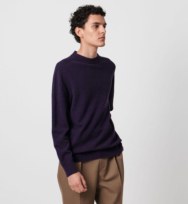 UNITED ARROWS「＜SOVEREIGN＞ ホールガーメント クルーネック ニット」|ニット・セーター|PURPLE