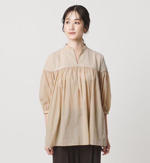 UNITED ARROWS「エンブロイダリー チュニック ‐ウォッシャブル‐」|シャツ・ブラウス|