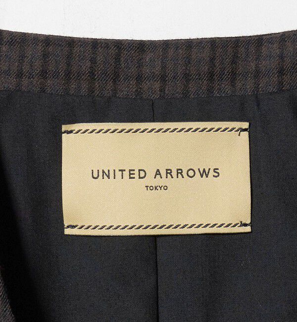 UNITED ARROWS「ガンクラブ チェック ジャケット」|ノーカラージャケット|