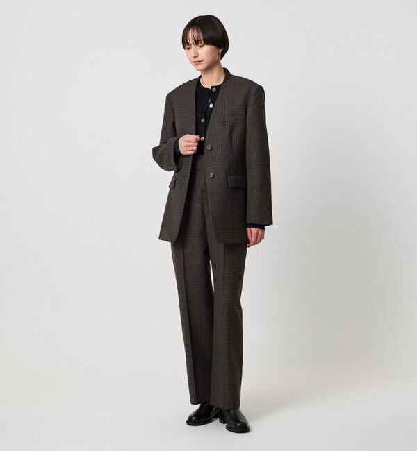 UNITED ARROWS「ガンクラブ チェック ジャケット」|ノーカラージャケット|