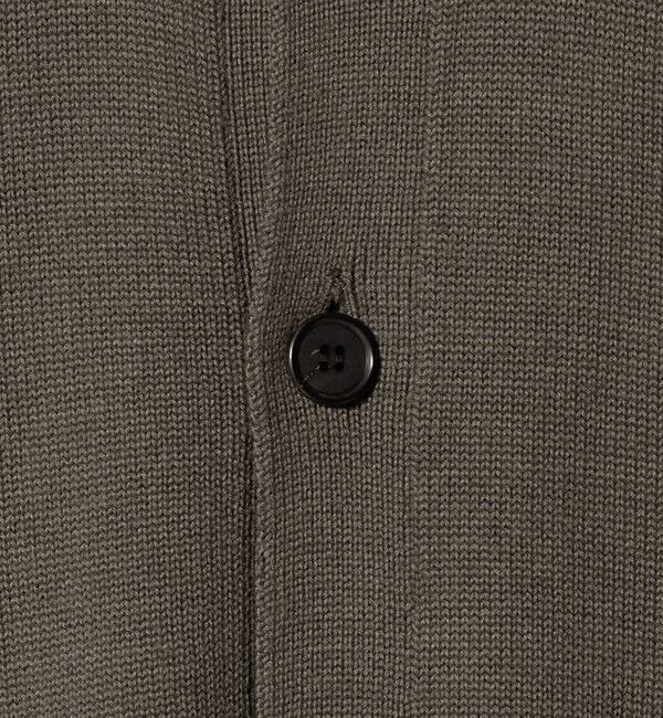 UNITED ARROWS「YAMAGATA ミドルゲージ レイズドネック ニット」|カーディガン|