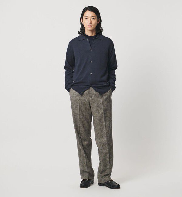 UNITED ARROWS「YAMAGATA ミドルゲージ ポロカーディガン」|カーディガン|